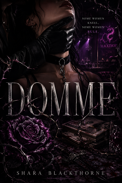 A placeholder image generated by AI of the book “Domme” that Shara is writing.